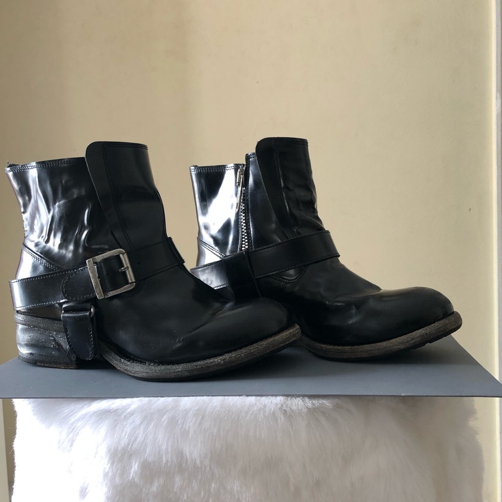 AllSaints Jules Biker Boots Size US 6